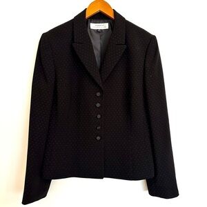 Tahari Black Jacket Red Flakes Size 14